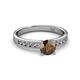 2 - Ronia Classic Smoky Quartz and Diamond Engagement Ring 