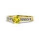 1 - Ronia Classic Yellow and White Diamond Engagement Ring 