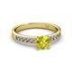 2 - Ronia Classic Yellow and White Diamond Engagement Ring 