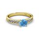 2 - Ronia Classic Blue Topaz and Diamond Engagement Ring 