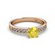 2 - Ronia Classic Yellow Sapphire and Diamond Engagement Ring 
