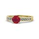 1 - Ronia Classic Ruby and Diamond Engagement Ring 