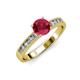3 - Ronia Classic Ruby and Diamond Engagement Ring 