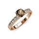 3 - Ronia Classic Smoky Quartz and Diamond Engagement Ring 