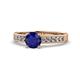 1 - Ronia Classic Blue Sapphire and Diamond Engagement Ring 