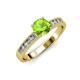 3 - Ronia Classic Peridot and Diamond Engagement Ring 