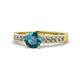 1 - Ronia Classic London Blue Topaz and Diamond Engagement Ring 