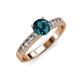 3 - Ronia Classic Blue and White Diamond Engagement Ring 