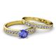 2 - Ronia Classic Tanzanite and Diamond Bridal Set Ring 