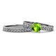 1 - Ronia Classic Peridot and Diamond Bridal Set Ring 