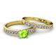 2 - Ronia Classic Peridot and Diamond Bridal Set Ring 