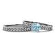 1 - Ronia Classic Aquamarine and Diamond Bridal Set Ring 