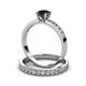3 - Ronia Classic Black and White Diamond Bridal Set Ring 