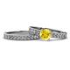 1 - Ronia Classic Yellow Sapphire and Diamond Bridal Set Ring 