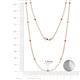 2 - Lien (13 Stn/1.9mm) Smoky Quartz and Diamond on Cable Necklace 