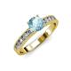3 - Ronia Classic Aquamarine and Diamond Engagement Ring 