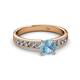 2 - Ronia Classic Aquamarine and Diamond Engagement Ring 