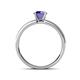 4 - Ronia Classic Iolite and Diamond Engagement Ring 