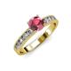 3 - Ronia Classic Rhodolite Garnet and Diamond Engagement Ring 