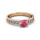 2 - Ronia Classic Rhodolite Garnet and Diamond Engagement Ring 