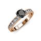 3 - Ronia Classic Black and White Diamond Engagement Ring 