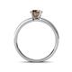 4 - Ronia Classic Smoky Quartz and Diamond Engagement Ring 