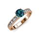 3 - Ronia Classic Blue and White Diamond Engagement Ring 