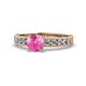 1 - Ronia Classic Pink Sapphire and Diamond Engagement Ring 