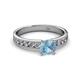 2 - Ronia Classic Aquamarine and Diamond Engagement Ring 