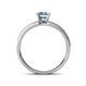 4 - Ronia Classic Aquamarine and Diamond Engagement Ring 