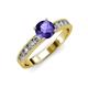 3 - Ronia Classic Iolite and Diamond Engagement Ring 
