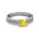 2 - Ronia Classic Yellow Sapphire and Diamond Engagement Ring 
