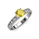 3 - Ronia Classic Yellow Sapphire and Diamond Engagement Ring 