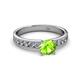 2 - Ronia Classic Peridot and Diamond Engagement Ring 