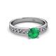 2 - Ronia Classic Emerald and Diamond Engagement Ring 