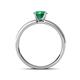 4 - Ronia Classic Emerald and Diamond Engagement Ring 