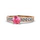 1 - Ronia Classic Pink Tourmaline and Diamond Engagement Ring 