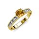 3 - Ronia Classic Citrine and Diamond Engagement Ring 
