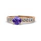 1 - Ronia Classic Iolite and Diamond Engagement Ring 