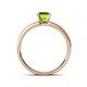 4 - Ronia Classic Peridot and Diamond Engagement Ring 