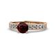 1 - Ronia Classic Red Garnet and Diamond Engagement Ring 