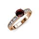 3 - Ronia Classic Red Garnet and Diamond Engagement Ring 