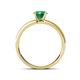 4 - Ronia Classic Emerald and Diamond Engagement Ring 