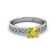 2 - Ronia Classic Yellow and White Diamond Engagement Ring 