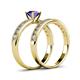 4 - Ronia Classic Iolite and Diamond Bridal Set Ring 