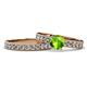 1 - Ronia Classic Peridot and Diamond Bridal Set Ring 
