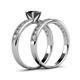 4 - Ronia Classic Black and White Diamond Bridal Set Ring 