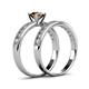 4 - Ronia Classic Smoky Quartz and Diamond Bridal Set Ring 