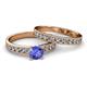 2 - Ronia Classic Tanzanite and Diamond Bridal Set Ring 
