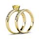 4 - Ronia Classic Yellow Sapphire and Diamond Bridal Set Ring 
